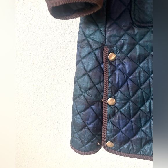 Ralph Lauren Navy and Brown Quilted Puffer Coat - Picture 7 of 13